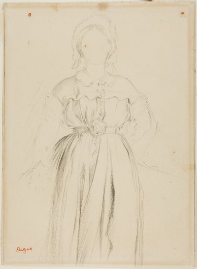 Tanulmány Marguérite de Gas portréjához alkotó: Edgar Degas