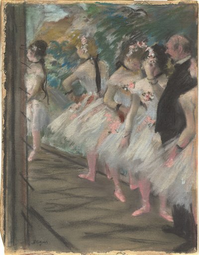 A balett, 1880 körül (pasztell, világosbarna papír, kartonra montírozva) alkotó: Edgar Degas