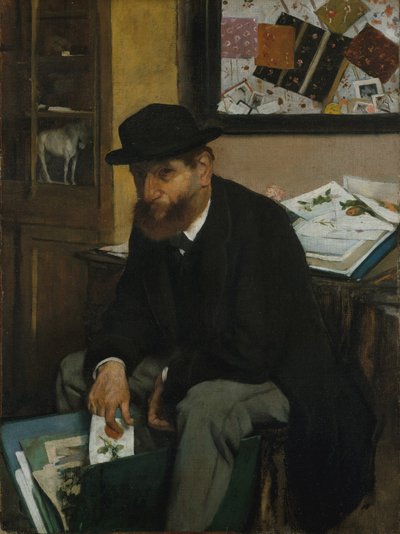 A nyomtatványgyűjtő, 1866 alkotó: Edgar Degas