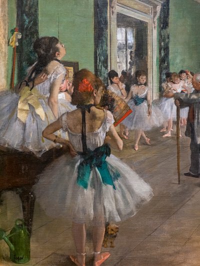 A táncóra (részlet). 1873-ban kezdődik, 1875-1876-ban ér véget. Olajfestmény. alkotó: Edgar Degas