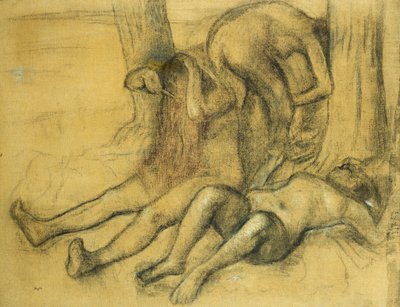 Három fürdőző egy fa alatt; Három fürdőző egy fa alatt, 1894 körül alkotó: Edgar Degas