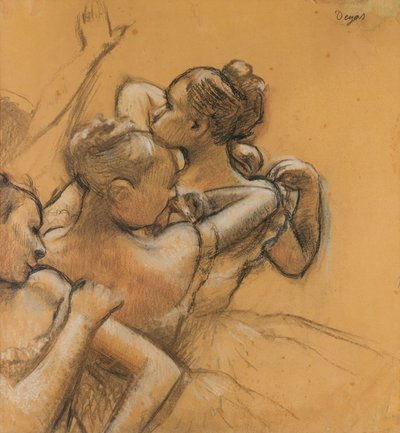 Három táncosnő, 1895-99 körül (pasztell és szén, papír) alkotó: Edgar Degas