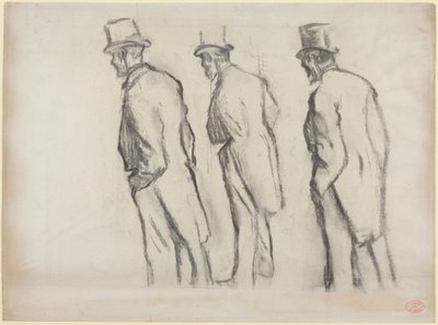 Három tanulmány Ludovic Halévy álló alakjáról alkotó: Edgar Degas