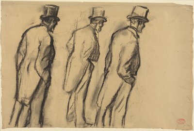 Három tanulmány az álló Ludovic Halévyről alkotó: Edgar Degas