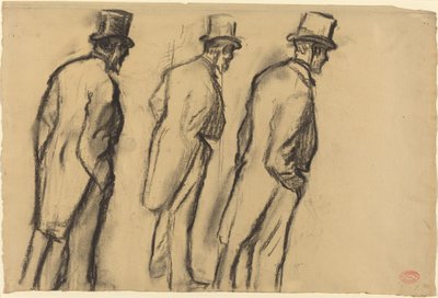 Három tanulmány Ludovic Halévy állásáról, c. 1880. alkotó: Edgar Degas