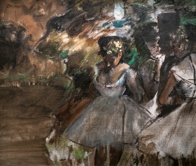 Három táncos a színfalak mögött. 1880-1885. Olajfestmény. alkotó: Edgar Degas