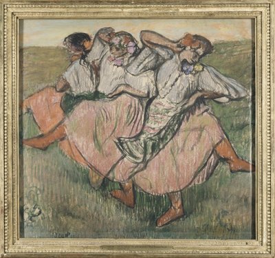 Három táncosnő ukrán viseletben alkotó: Edgar Degas