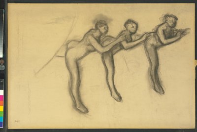 Három táncos harisnyanadrágban, 1895-1900 körül alkotó: Edgar Degas