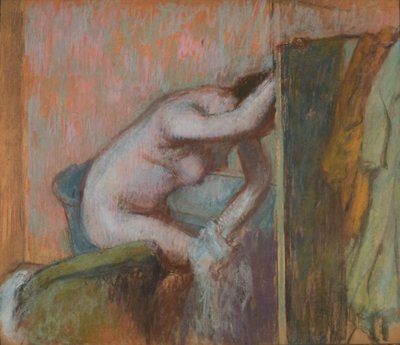 WC a fürdő után, 1888 körül (pasztell, karton) alkotó: Edgar Degas