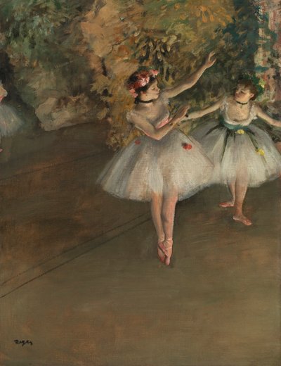 Két táncos a színpadon, 1874. alkotó: Edgar Degas