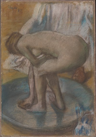 Sekély kádban fürdő nő alkotó: Edgar Degas
