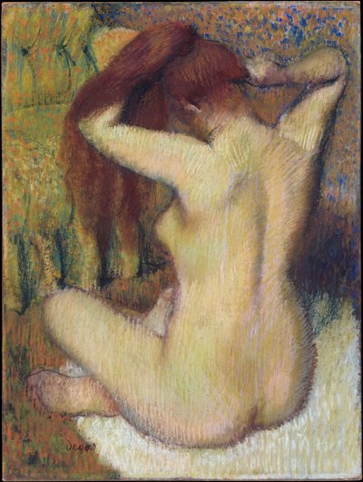 Haját fésülő nő alkotó: Edgar Degas
