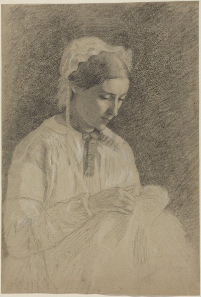 Hímző nő alkotó: Edgar Degas