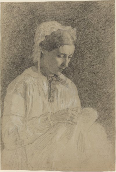 Női hímzés, 18551860. alkotó: Edgar Degas