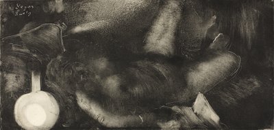 Nő fekve az ágyán, 1885 körül alkotó: Edgar Degas