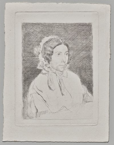 Nő fodros sapkában alkotó: Edgar Degas