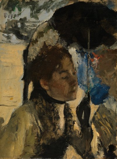 Nő napernyős, 1880 körül (olaj, vászon) alkotó: Edgar Degas