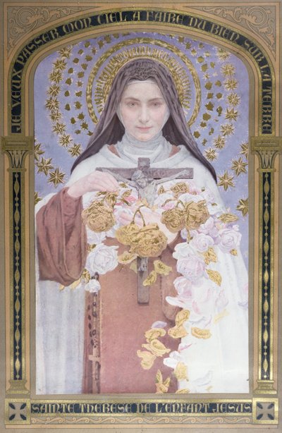 Lisieux-i Szent Teréz (1873-97) 1928 (akvarell, papír) alkotó: Edgar Maxence