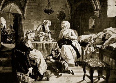 XVI. Lajos és családja a templomban, illusztráció a Hutchinson