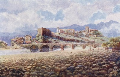 Észak-Spanyolország: San Vicente de la Barquera (litho színes) alkotó: Edgar T. A. Wigram
