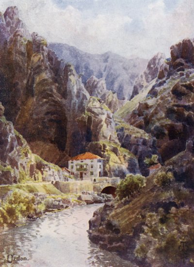 Észak-Spanyolország: A Dévai-szurdok, Urdon (színes litó) alkotó: Edgar T. A. Wigram