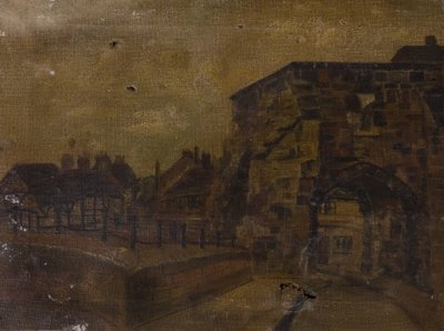 Cook Street Gate környékén, Coventryben, 1900 körül alkotó: Edith Elsegood Burrows