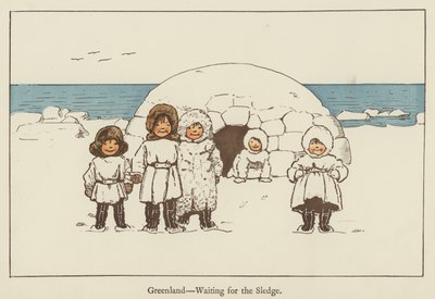 Grönland, várja a szánkót alkotó: Edith Farmiloe