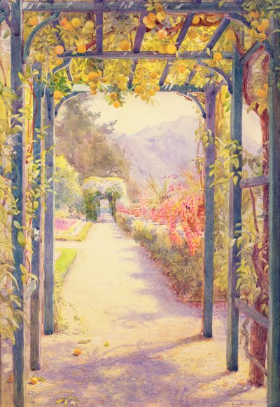 Olasz pergola (akvarell papíron) alkotó: Edith Helena Adie
