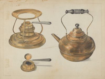 Égő és vízforraló alkotó: Edith Magnette