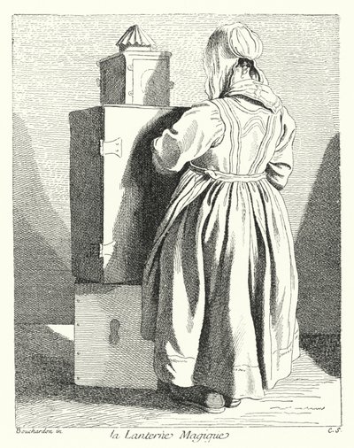 A varázslámpás (metszet) alkotó: Edmé (after) Bouchardon