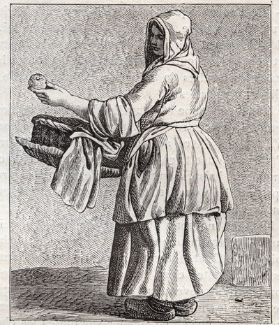 A sült alma kereskedője - Pepetit metier de Paris (Tanulmányok az alsó népről, avagy a párizsi válságról) - Edme Bouchardon (1698-1762) metszet alkotó: Edmé Bouchardon