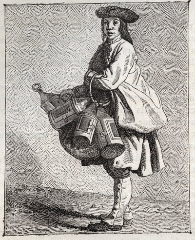 A lámpás kereskedő - Pepetit metier de Paris (Tanulmányok az alsó népről, avagy a párizsi válságról) - Edme Bouchardon (1698-1762) metszet alkotó: Edmé Bouchardon