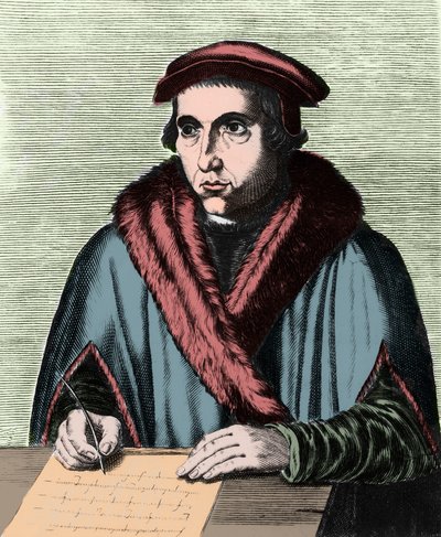 Juan Luis Vives spanyol humanista és filozófus (1492-1540) portréja. alkotó: Edme de Boulonois