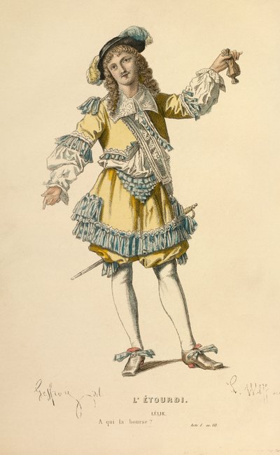 Jelmez Lelie szerepéhez, 1868 körül (metszet) alkotó: Edmond Aime Florentin Geffroy
