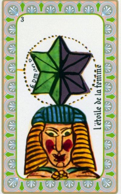 Tarot magától Belline rajzolta Edmond Billaudot c. 1845 és átadták Belline tisztánlátónak újrakiadás céljából: a nő sztárjának kártyája alkotó: Edmond Billaudot
