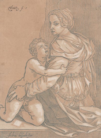 Szűz és gyermek, kb. 1530. alkotó: Edmond Douet