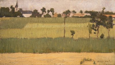 Egy falu külterülete, kb. 1880. alkotó: Edmond-François Aman-Jean