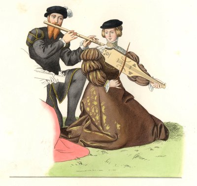Gentilhomme et dame, pár angol zenész alkotó: Edmond Lechevallier Chevignard