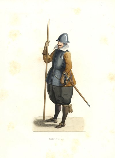 Pikeman, Francia Flandria alkotó: Edmond Lechevallier Chevignard