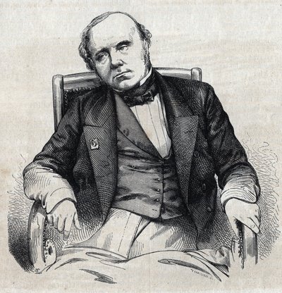 Augustin Thierry (1795-1856) francia történész portréja. Chevignard metszet a „” Le Magasin Picturesque”-ben alkotó: Edmond Lechevallier Chevignard