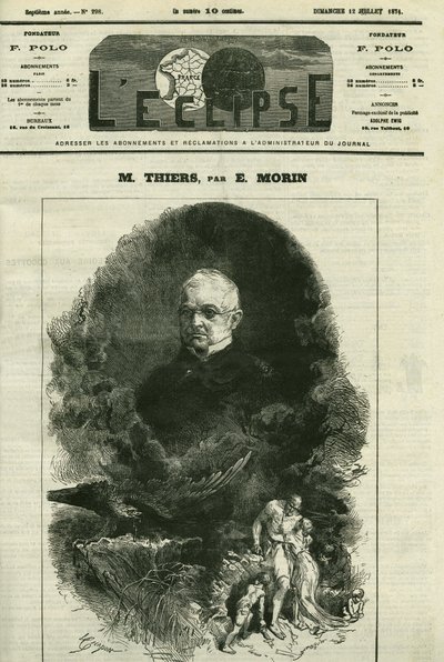 Adolphe Thiers (1797-1877) francia politikus portréja. Borító: E. Morin „” L