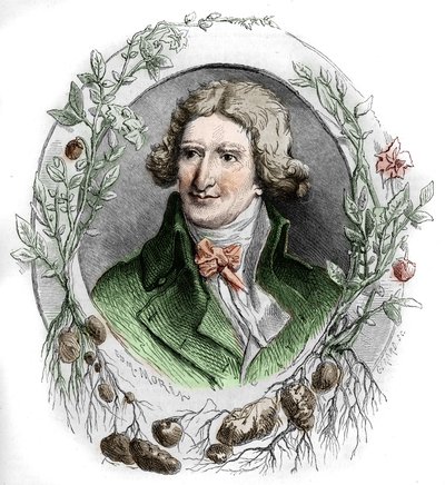Antoine Augustin Parmentier (1737-1813) francia katonai gyógyszerész és agronómus portréja. Edmond Morin metszete alkotó: Edmond Morin