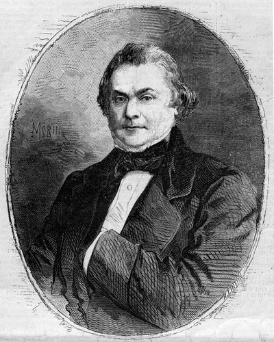Claude Alphonse Delangle (1797-1869) francia bíró és politikus portréja. Morin metszete az 1858. június 26-i „” The Illustrous World” 63. számában. alkotó: Edmond Morin