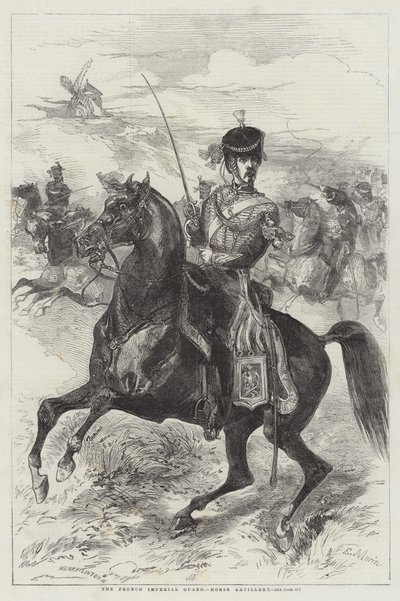 A francia császári gárda, lótüzérség alkotó: Edmond Morin