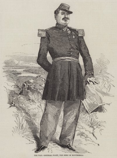 A háború, Forey tábornok, Montebello hőse alkotó: Edmond Morin