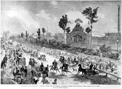 Eugene Delessert, a nyilvános ünnepségek főigazgatójának műhelyei a Le Monde Illustre-ből, 1861. augusztus alkotó: Edmond Morin