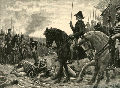Wellington és Blucher találkozása a waterlooi csata után, 1815 c1890. alkotó: Edmund Blair Leighton