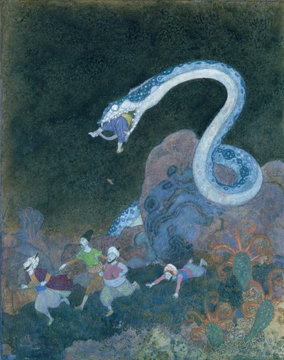 Szerb mese: A kígyó epizódja (akvarell, papír) alkotó: Edmund Dulac