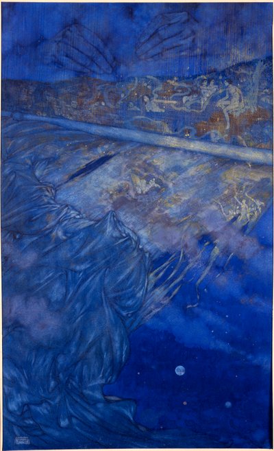Olyan anyag vagyunk, amilyenek az álmok", a "Vihar"-ból. alkotó: Edmund Dulac