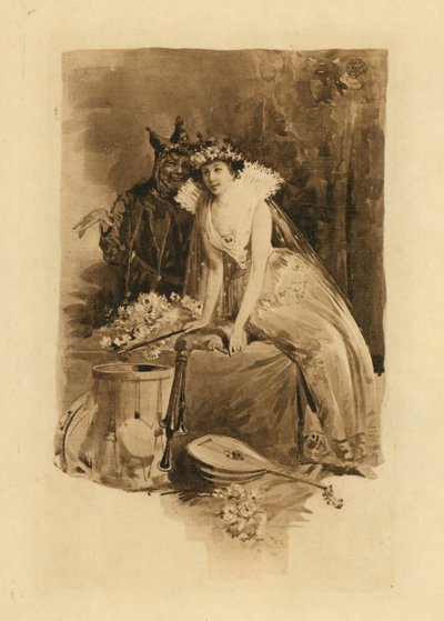 Erzsébet korabeli dalok a szerelem és a szépség tiszteletére (litográfia) alkotó: Edmund Henry Garrett